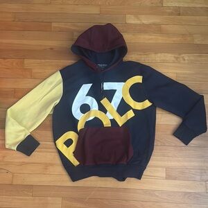 Polo by Ralph Lauren Colorblock Hoodie for Men - Navy, Yellow, Burgundy